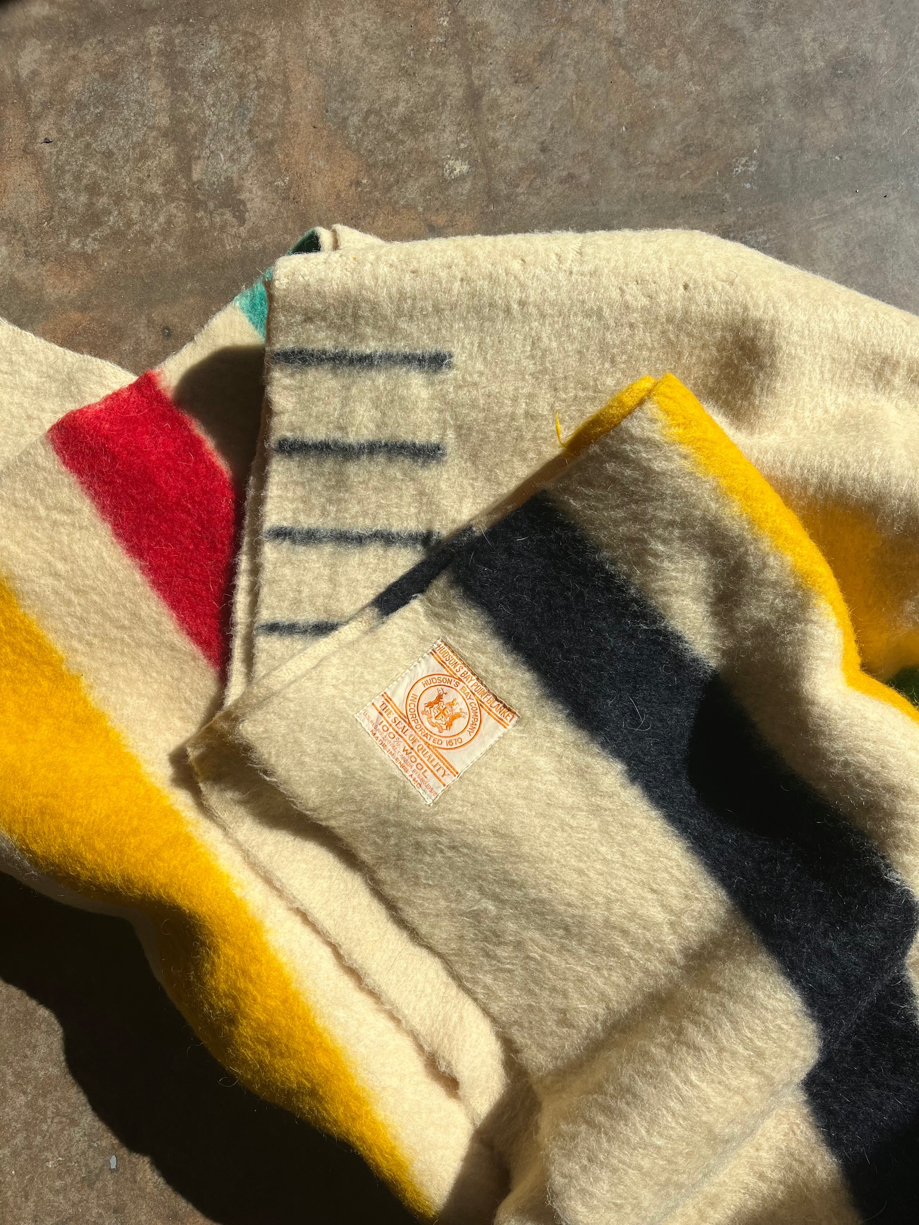 Rare 1950s Hudson's Bay 4 Point Wool Blanket – Jo & June Vintage