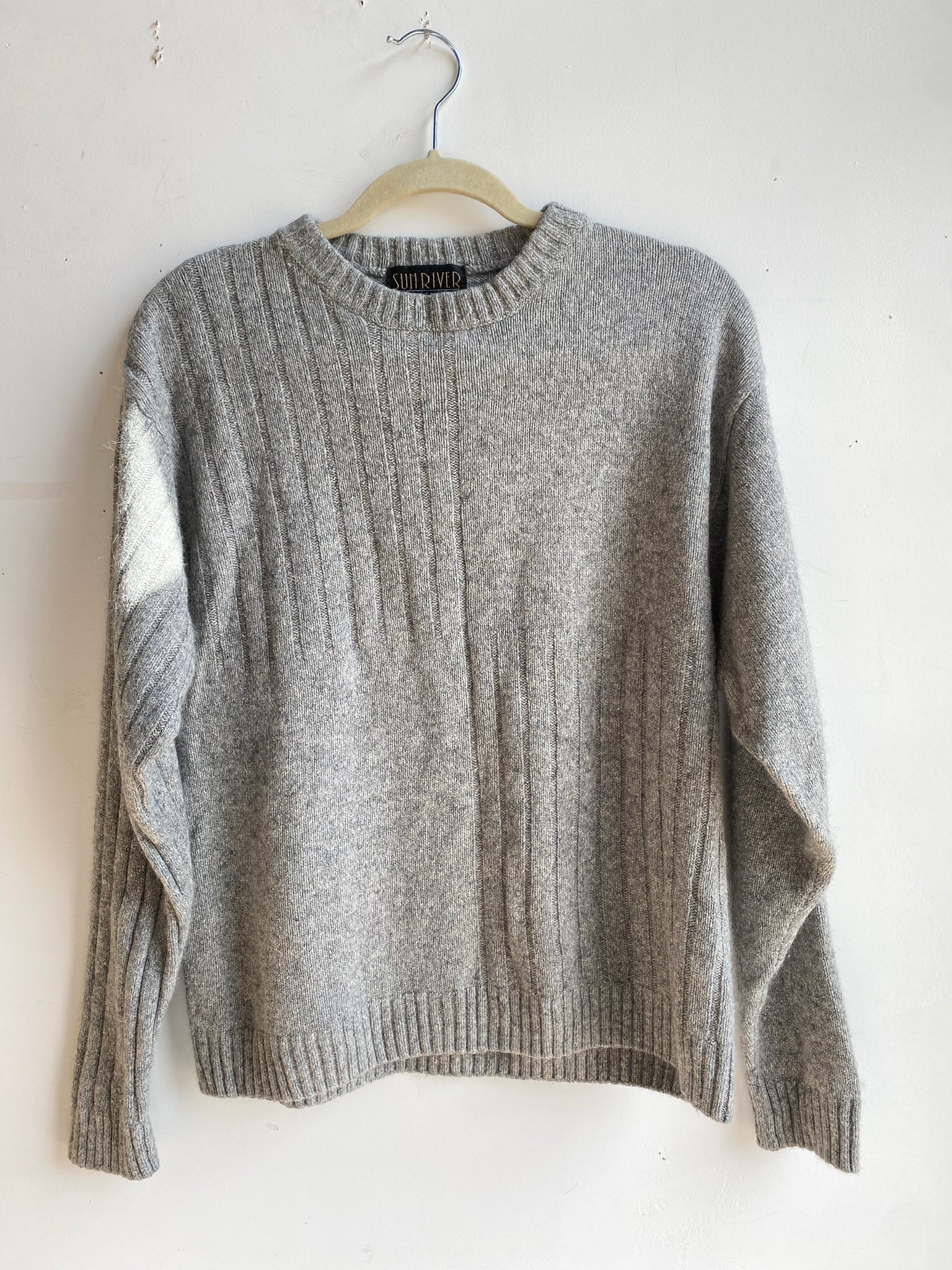 Y2K Silk and Rabbit Hair Blend Knit Pullover