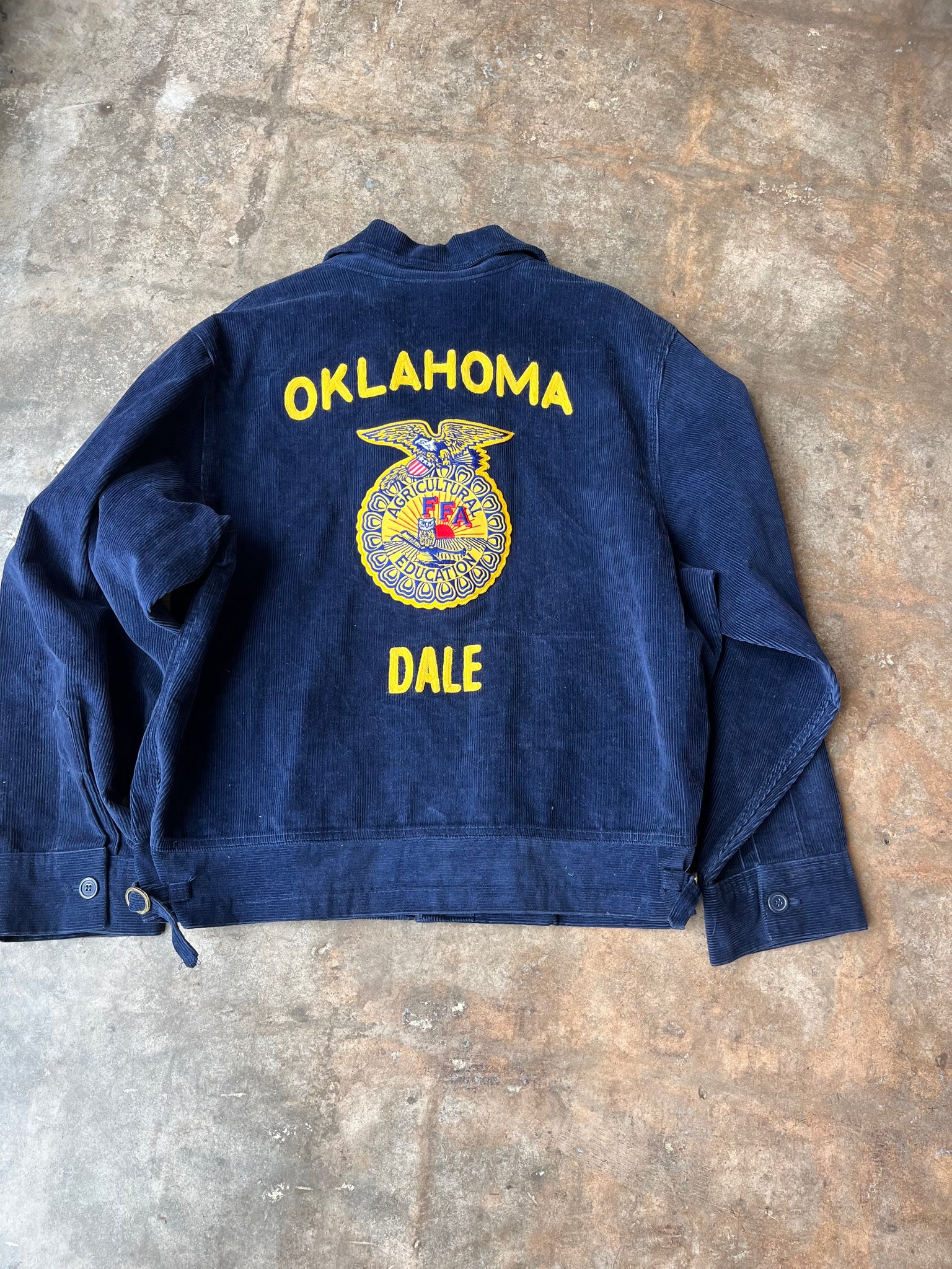 と*る様 Ffa ジャケット Oklahoma Rare 80s Oklahoma FFA Chain-stitched Cord Jacket – Jo & June Vintage