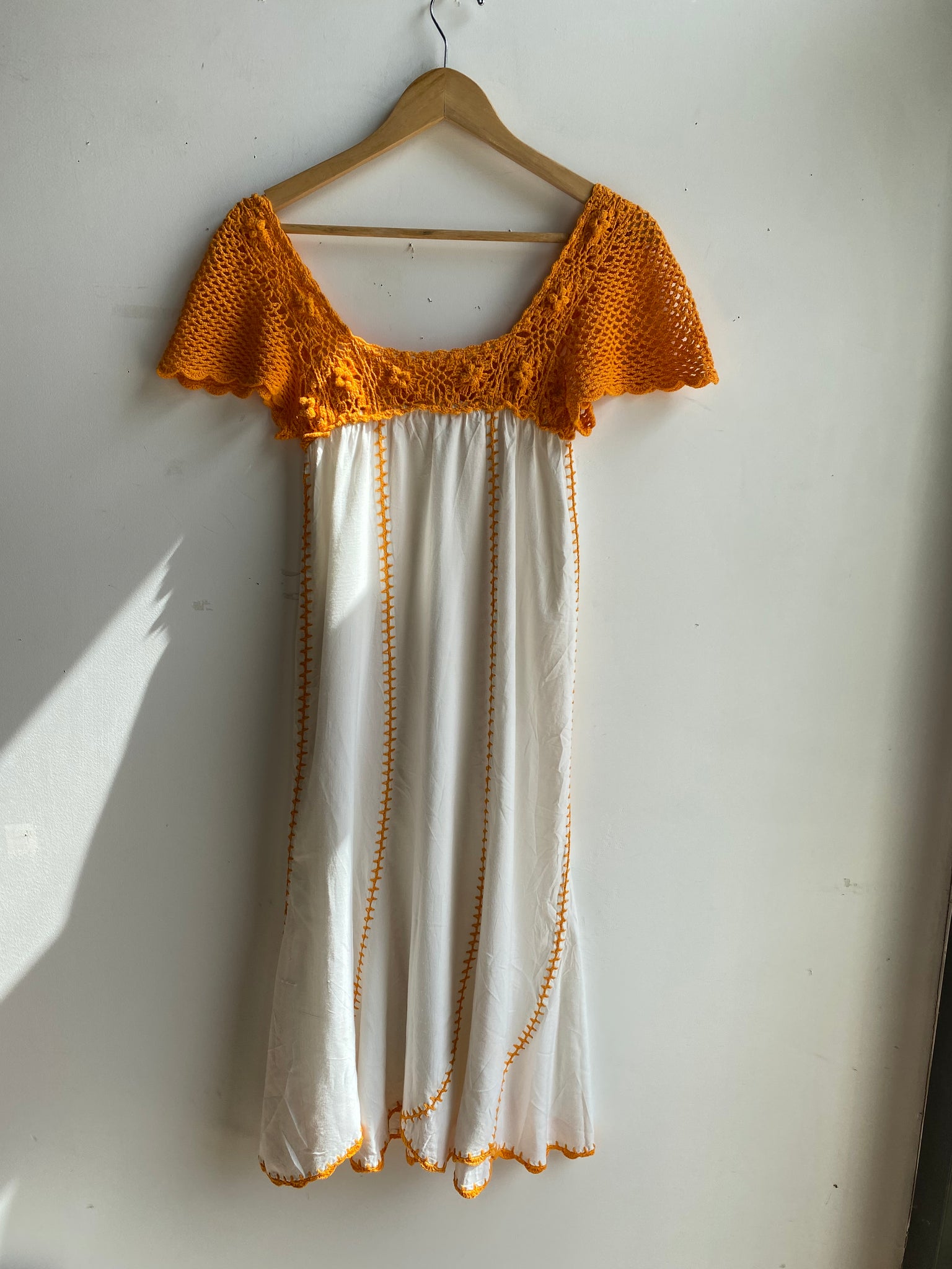 Vintage Crochet and Cotton Dress
