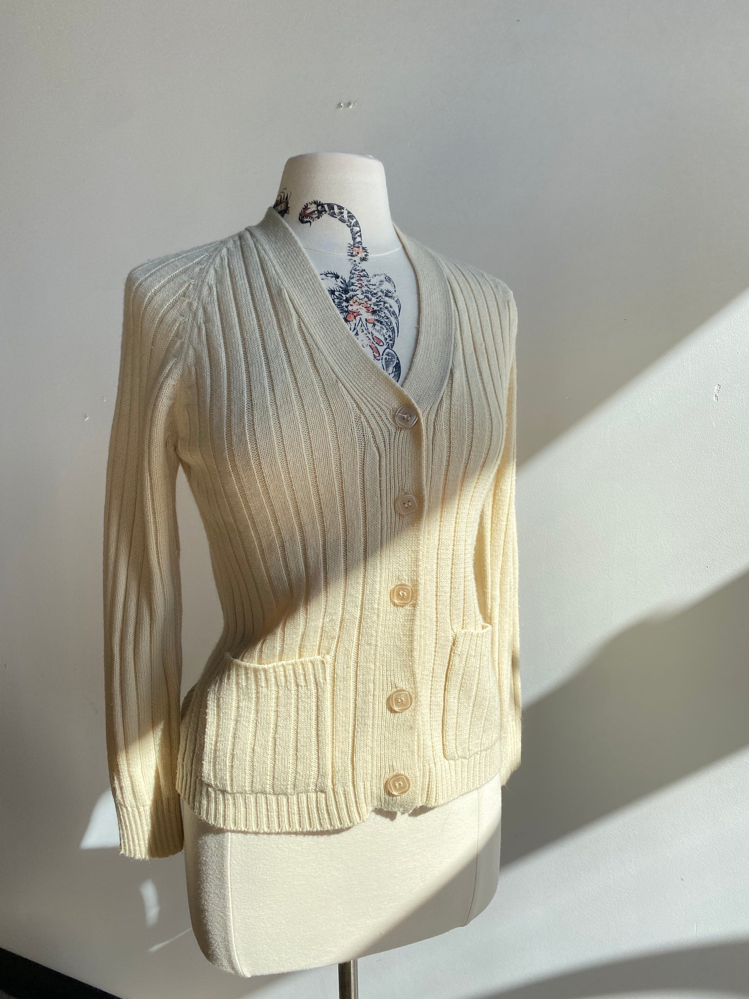 70s Acrylic Knit Cardigan