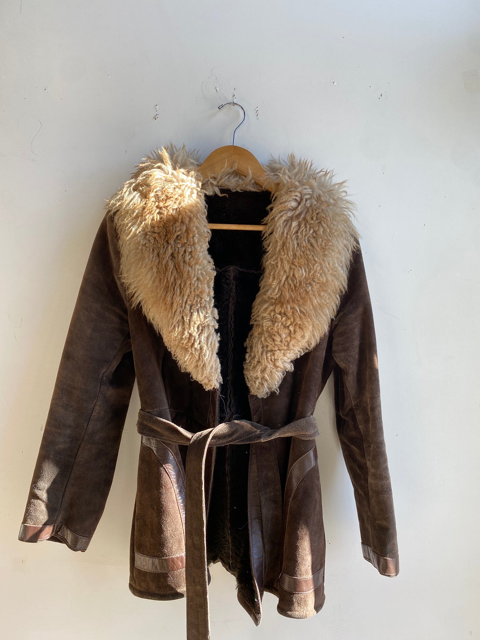 70s Sheepskin and Leather Penny Lane Coat