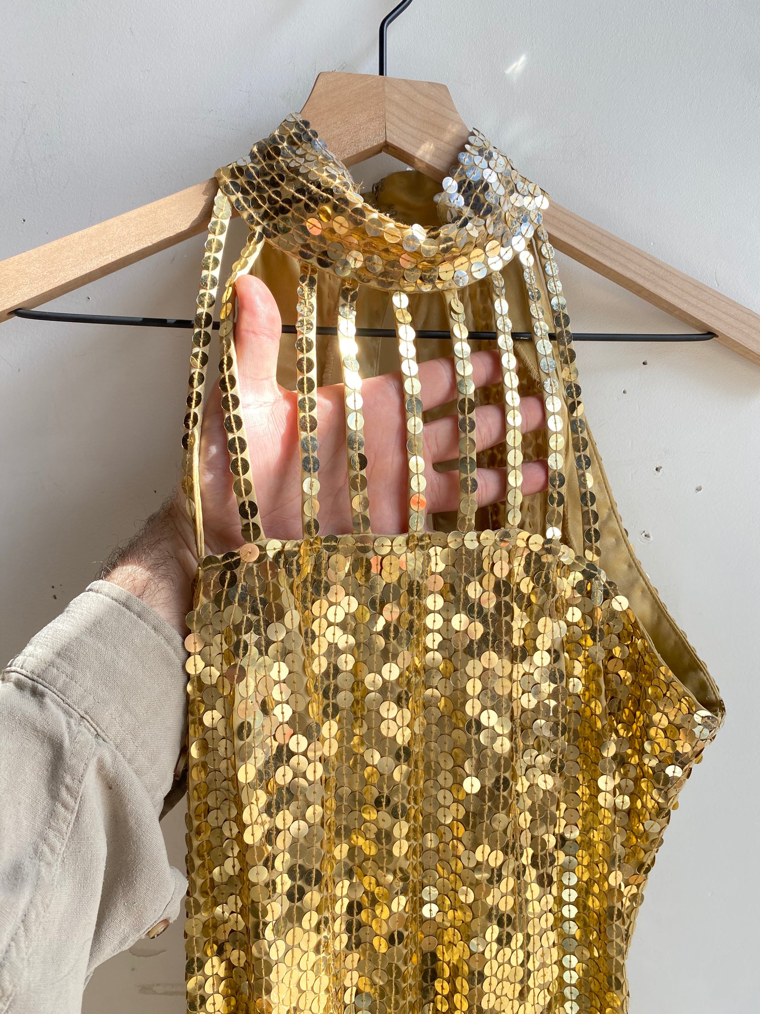 90s Gold Sequin Dress