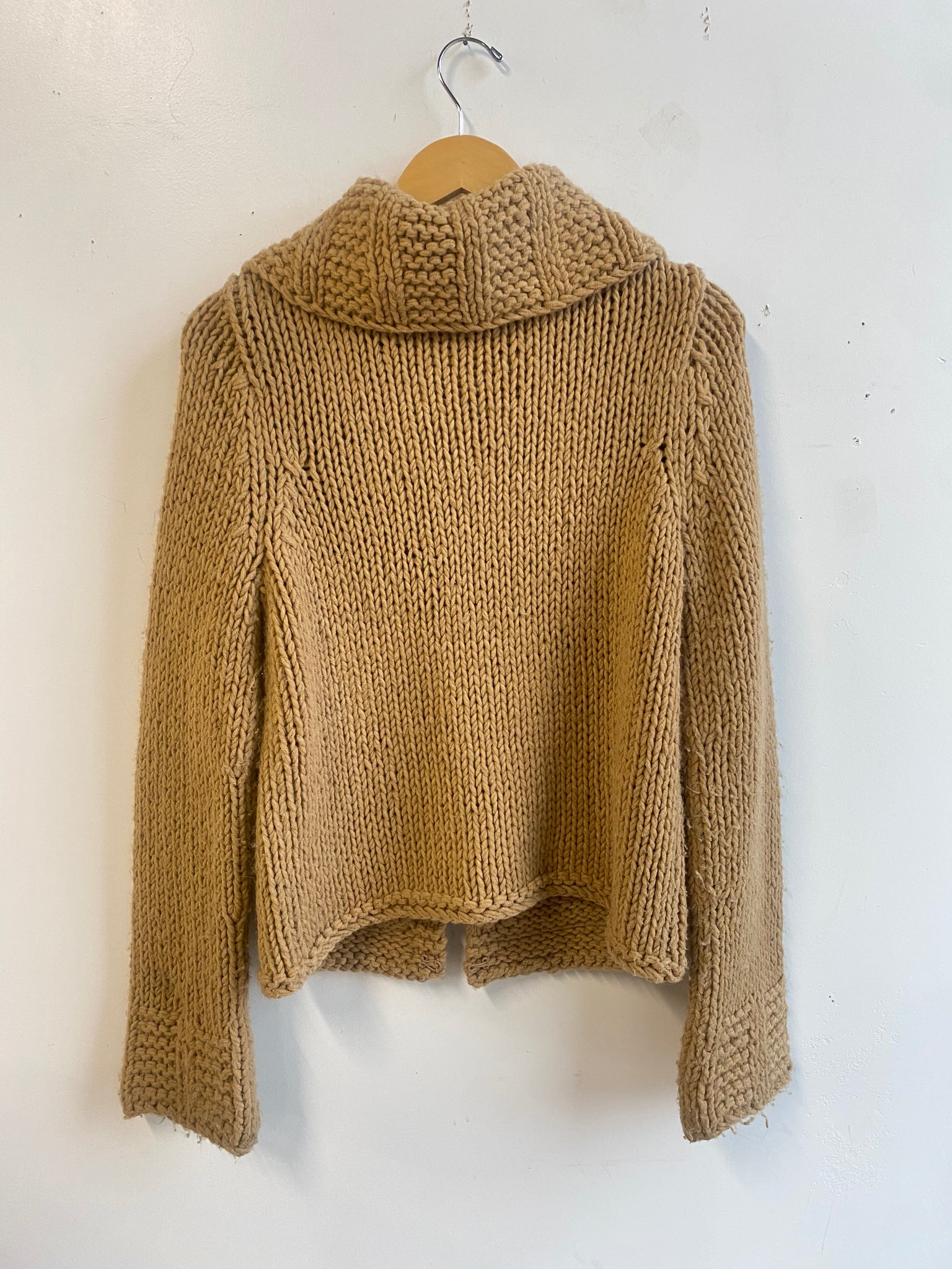 Y2K Camel Hand Knit Sweater