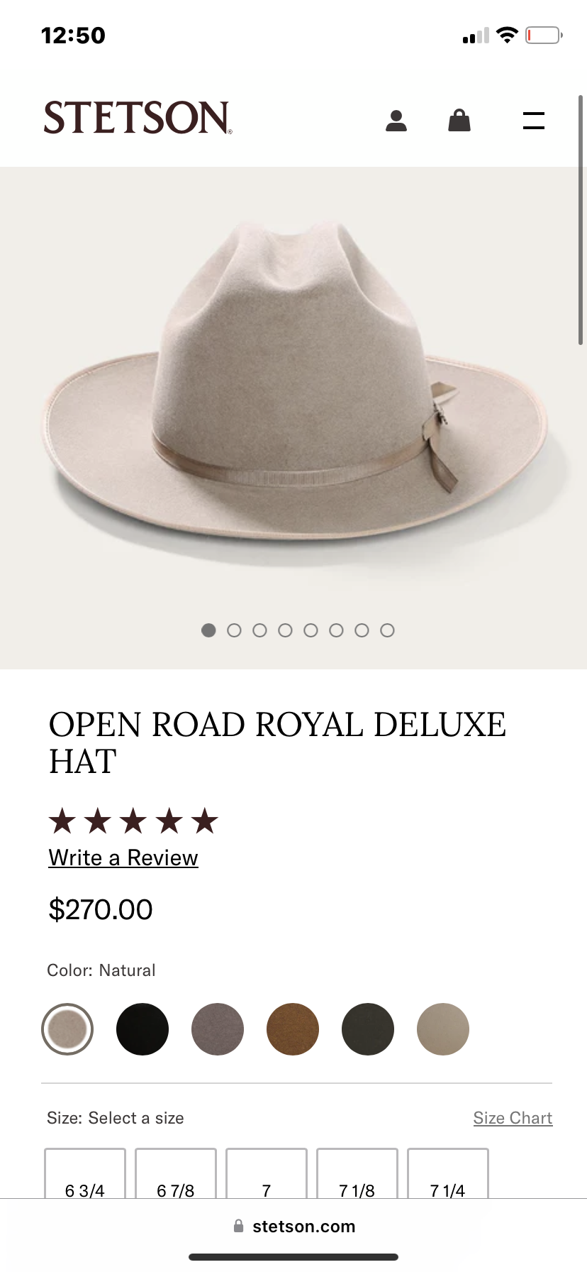 Stetson 25 Royal Deluxe Western Hat