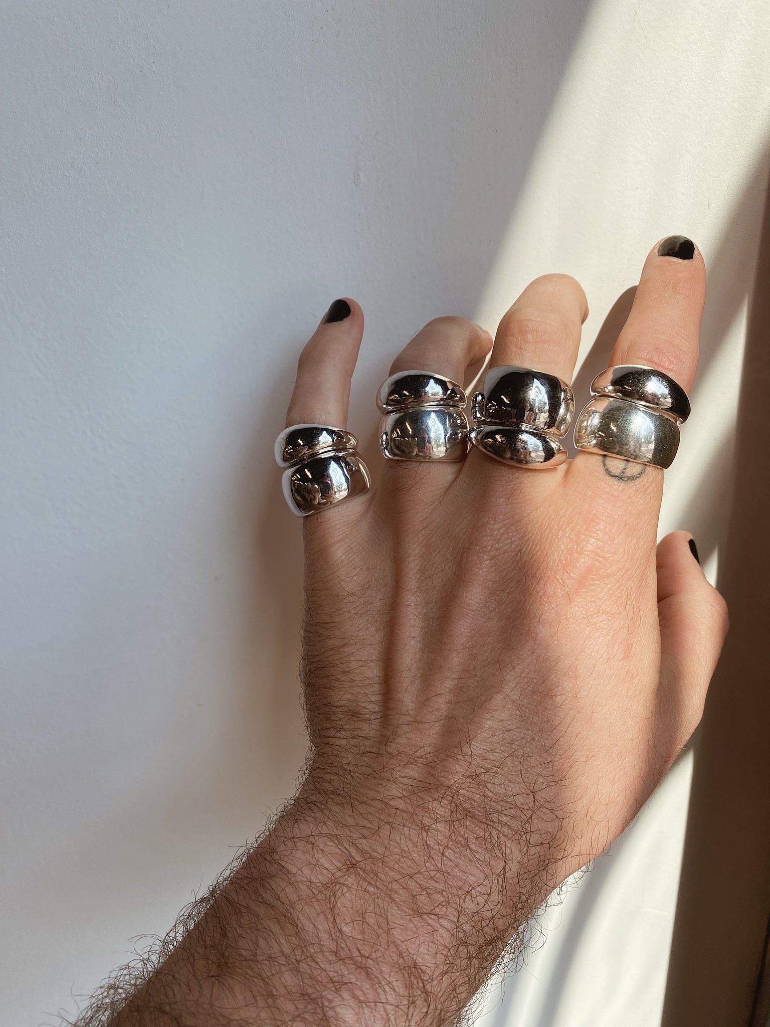 Sterling Silver Dome Rings