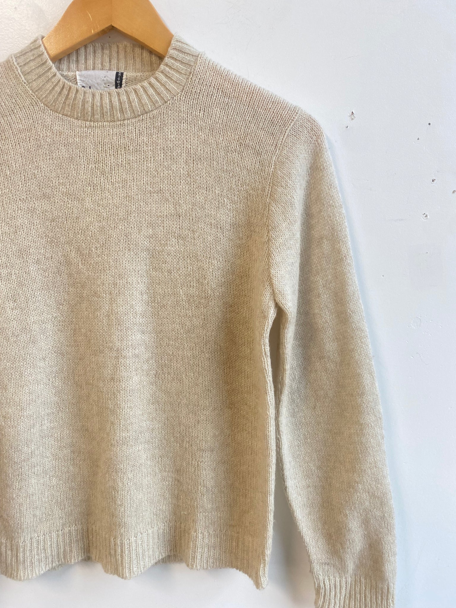 70s Ivory Knit Wool Pullover