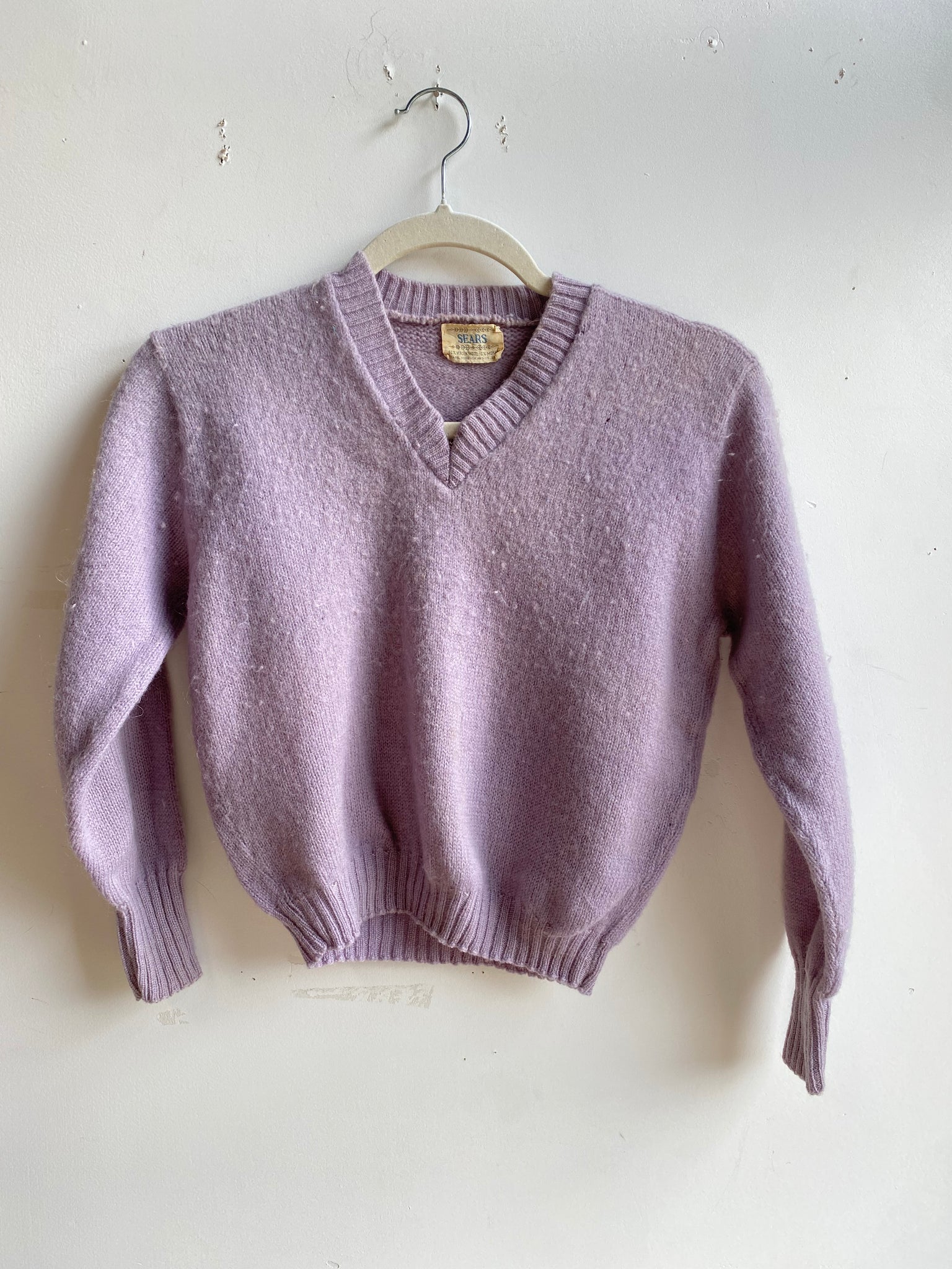 50s Lavender "Sears" Wool and Mohair Pullover