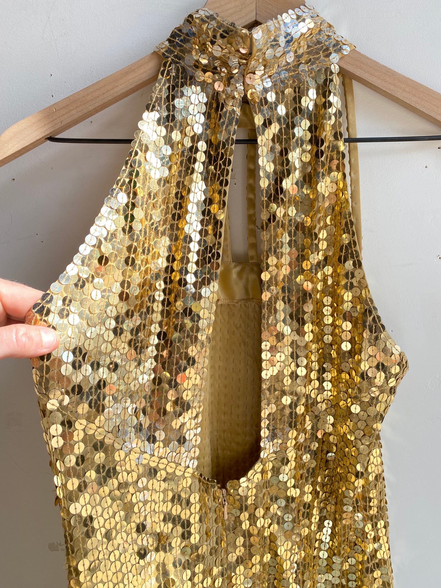 90s Gold Sequin Dress