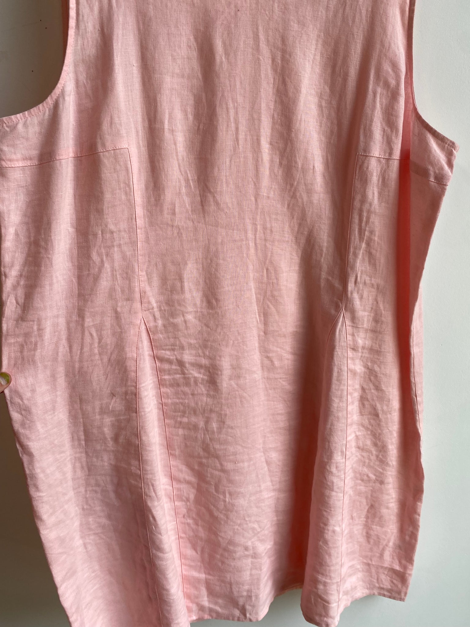 Pink Linen Easy Dress