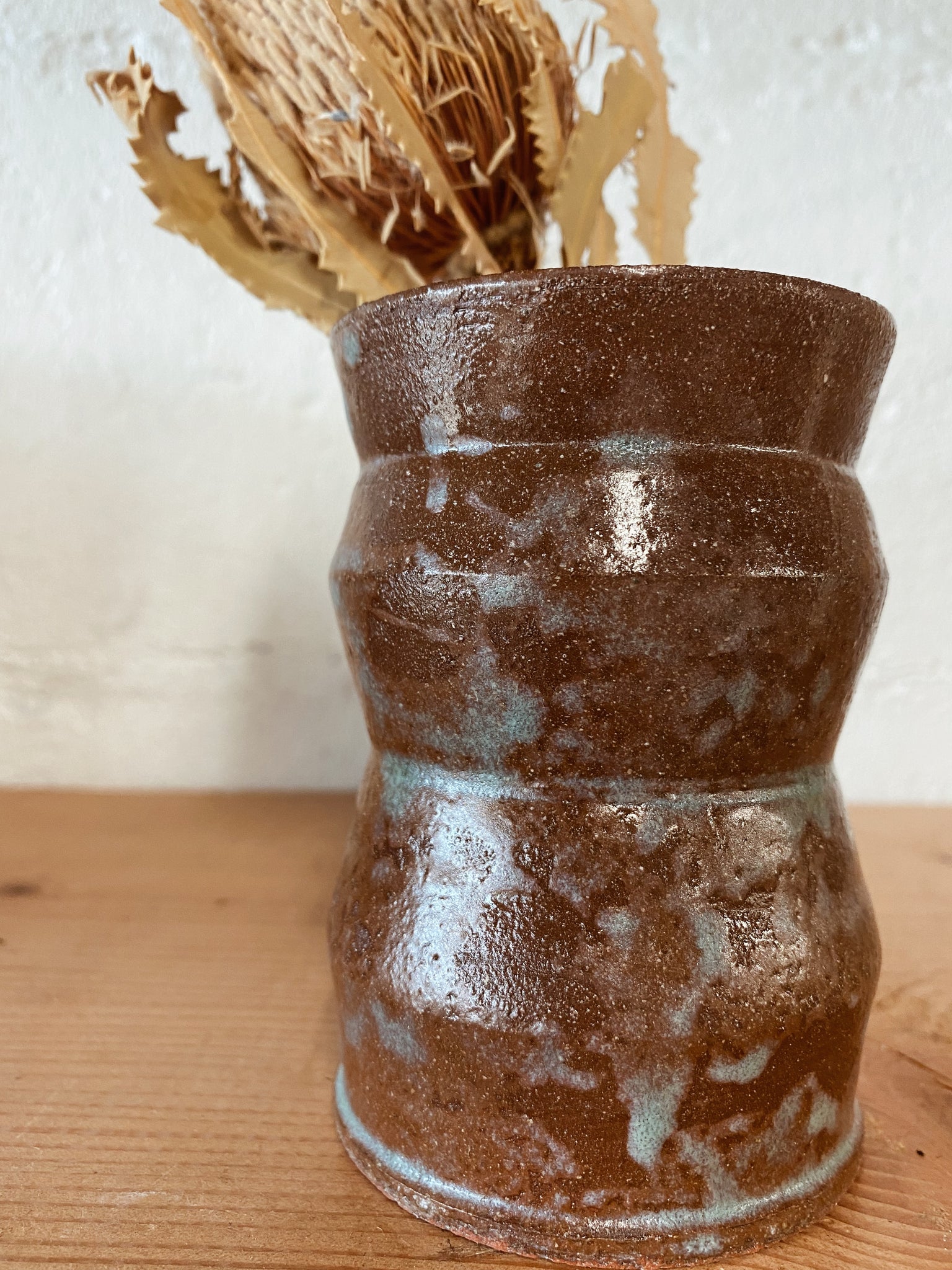 Handmade Pottery Zig Zag Vase