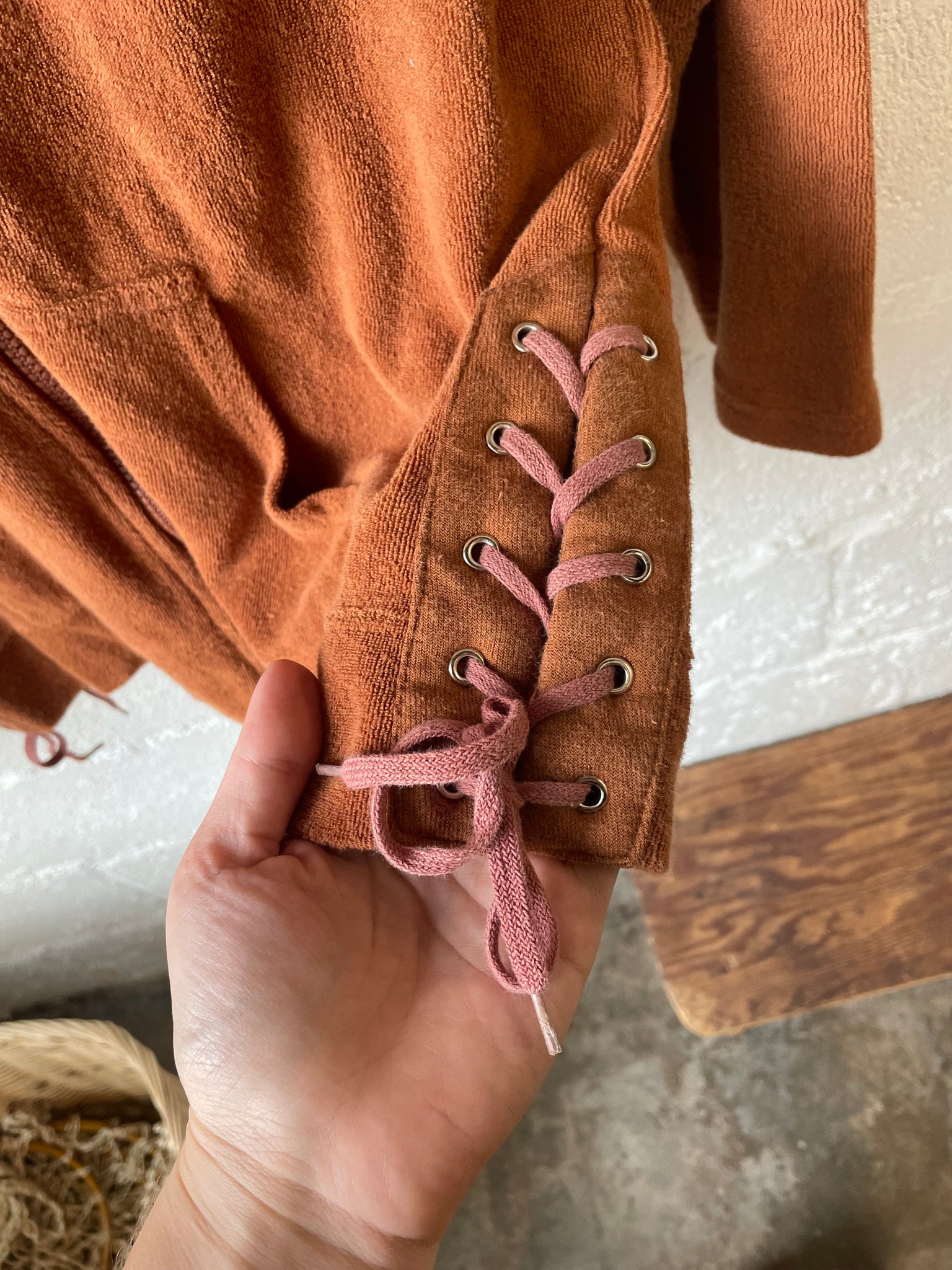 Vintage Rust Terry Cloth Tracksuit