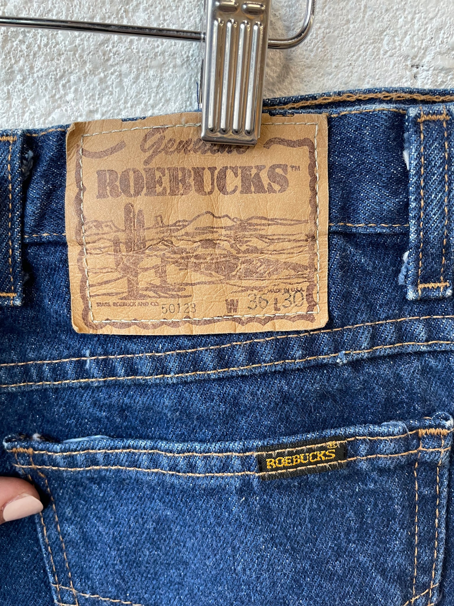 Vintage Sears + Roebuck Dark Blue Jeans - Rare Label