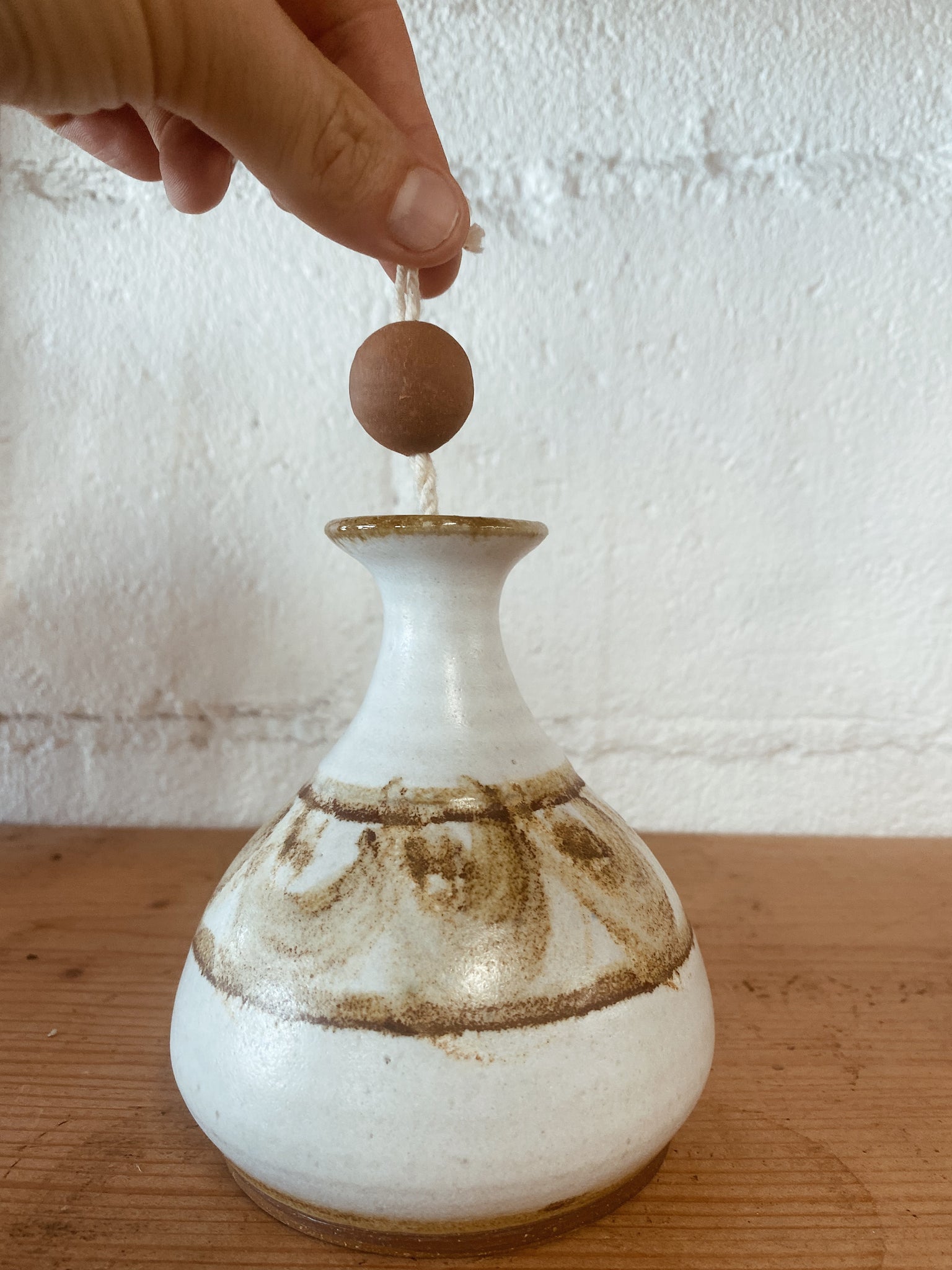 Vintage Pottery Oil Lamp