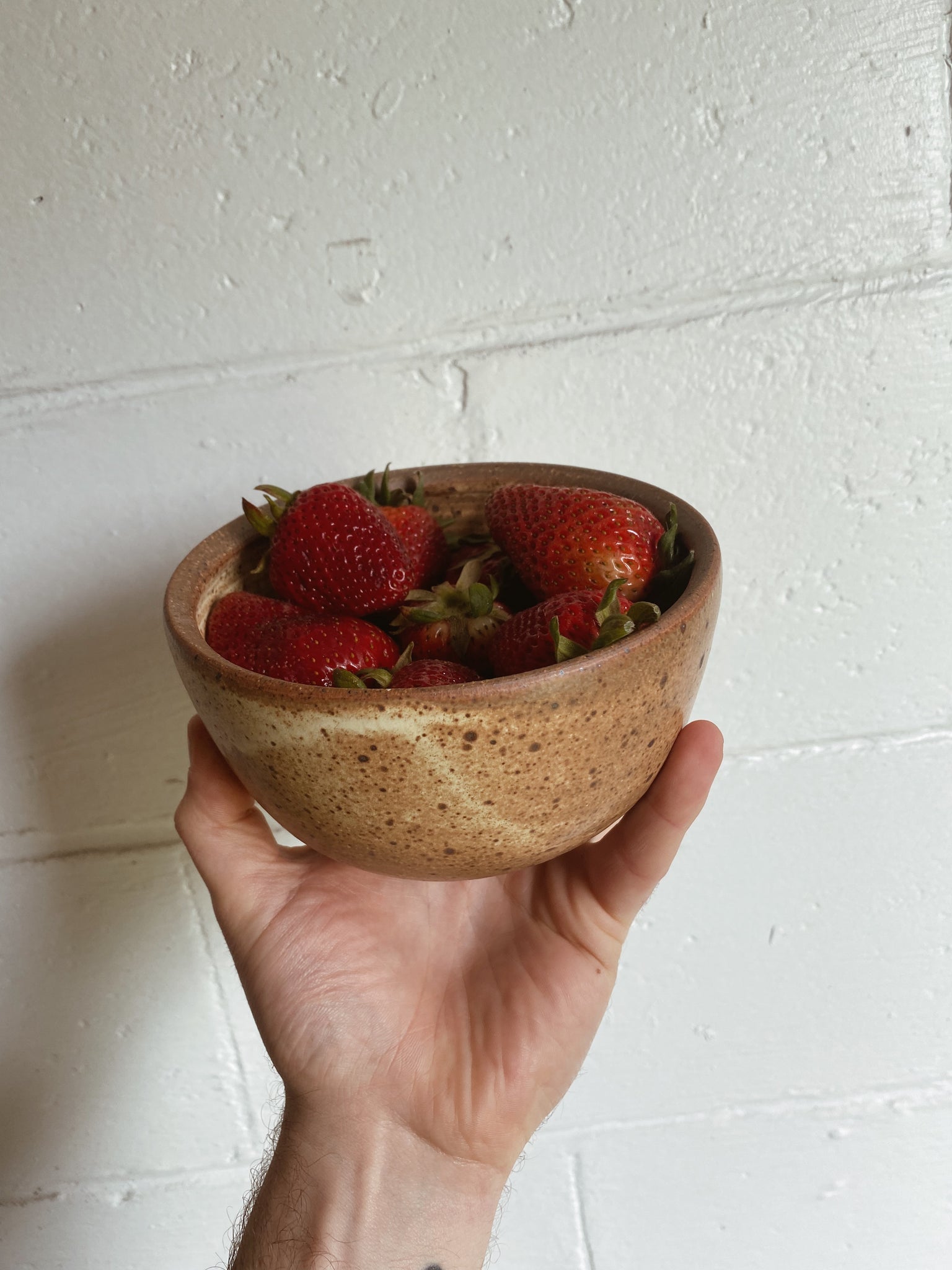 Handmade Pottery Colander/Berry Bowl