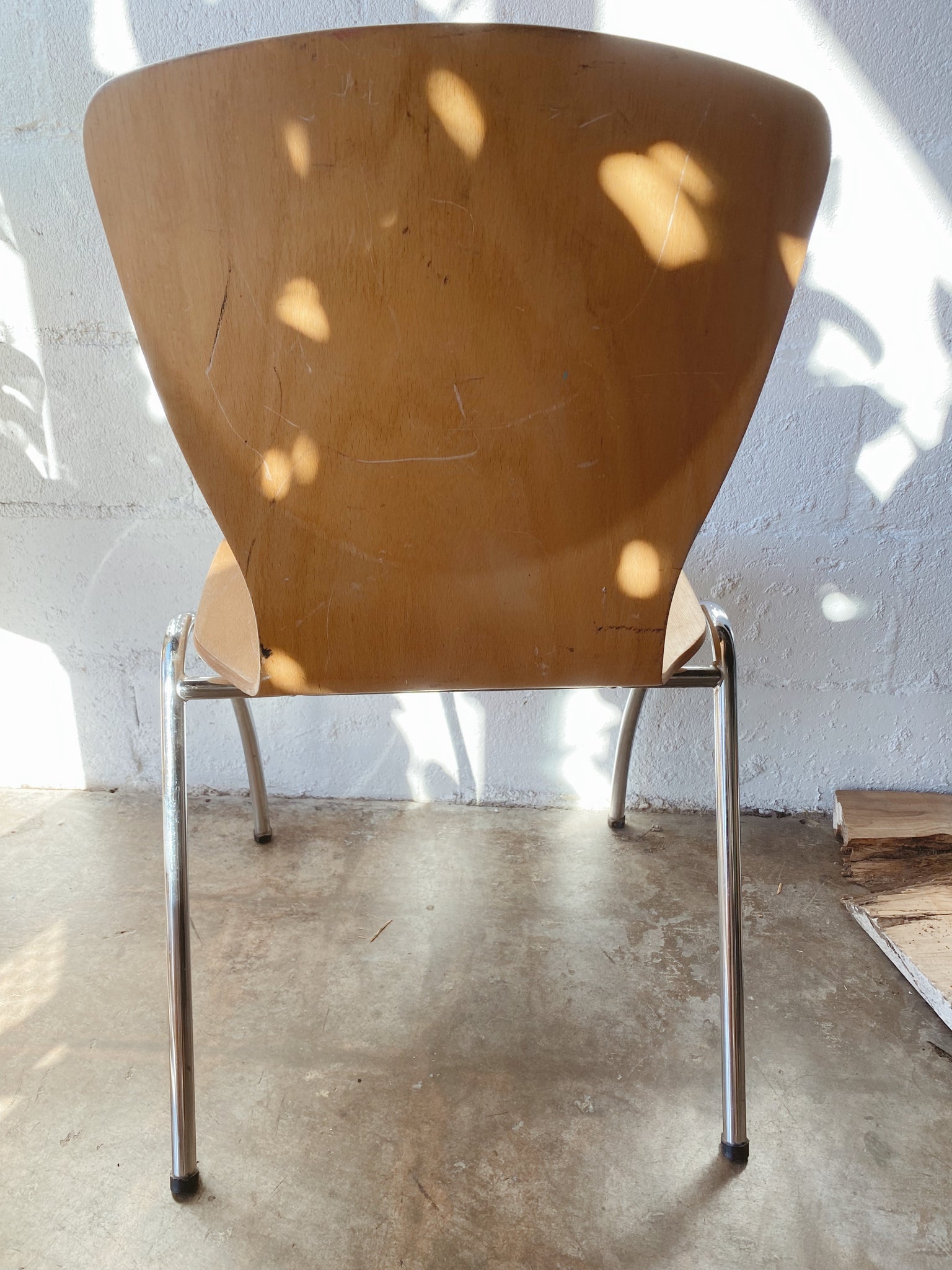 Mid-Century Bendwood and Chrome Chair